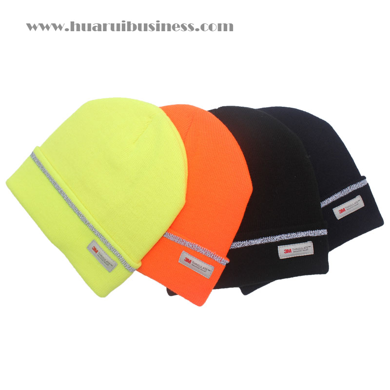 Chapéu de boné de segurança de Alta visibilidade, gorro de visibilidade com listras reflectoras